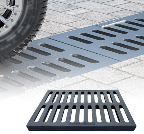 YCBTPS Abflusssiebe Gitter, Gusseiserner Abflussrost, Abflussgitter Für Den Außenbereich, Ablaufrost Brunnenabdeckung Abflussabdeckung Für Garagen Und Hof(50x38cm/19.6x15in)