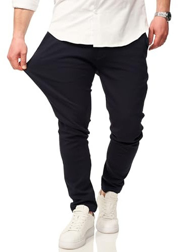 behype. Herren Chinohose mit Super Stretch als Performance Pants in Slim-Fit - Chino Stoffhose Elegant & Casual - Herrenhose Men's Pants