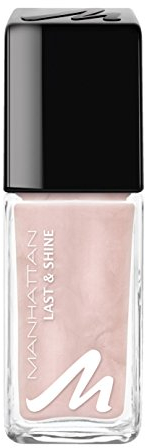 Manhattan Last & Shine Nagellack – Rosa, glänzender Nail Polish für 10 Tage perfekten Halt – Farbe Ethereal Rose 216 – 1 x 10ml