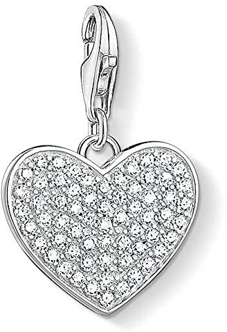 THOMAS SABO Damen-Charm-Anhänger Grünes Kleeblatt Charm Club 925 Sterling Silber 1562-475-6