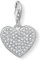 THOMAS SABO Damen-Charm-Anhänger Grünes Kleeblatt Charm Club 925 Sterling Silber 1562-475-6