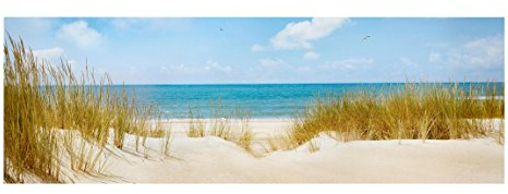 Bilderwelten Leinwandbild Top II Panorama 1:3 40 x 120cm Strand an der Nordsee