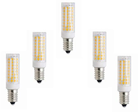 Dimmable E11 LED Bulb Mini Candelabra Base Energy Saving Light 110V,5W Replace 50W Ceiling Fan Halogen Bulbs,3000K/6000K, Chandelier 5-Pack,by LLP-LED (Color : Warm White)