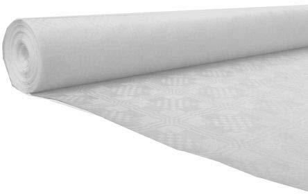 tradingbay24 Papiertischtuch mit Damastprägung 50 m x 0,8 m Weiss tbU95529 Tischdecke