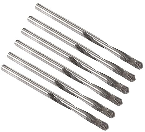 sourcing map Cemented Carbide Twist Drill Bits 3mm Metal Drill Cutter for Stainless Steel Copper Aluminum Zinc Alloy Iron 6 Pcs