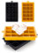Blumtal cubiteras para hielo silicona 2x15 - cubitera con tapa - cubitera silicona para cubitos de hielo 3,3cm - ice cube tray en XL - cubiteras para hielo con tapa sin BPA - negro azulado y mostaza
