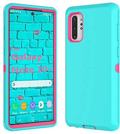 Thybx - Funda para Galaxy Note 10 Plus, protección contra caídas, cuerpo completo, absorción de polvo, plástico TPU de 3 capas, resistente y resistente, carcasa rígida para Samsung Galaxy Note 10