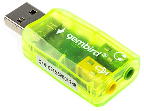 Headset USB Sound Audio Adapter Converts Headphone & Microphone 3.5mm Jack to PC