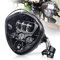 MOVOTOR – Phare avant de moto de 7 avec support LED blanc DRL, feux de croisement pour moto Harley Yamaha Triumph Cafe Racer