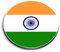 1 x Round MDF Magnet - India Flag Map 9047