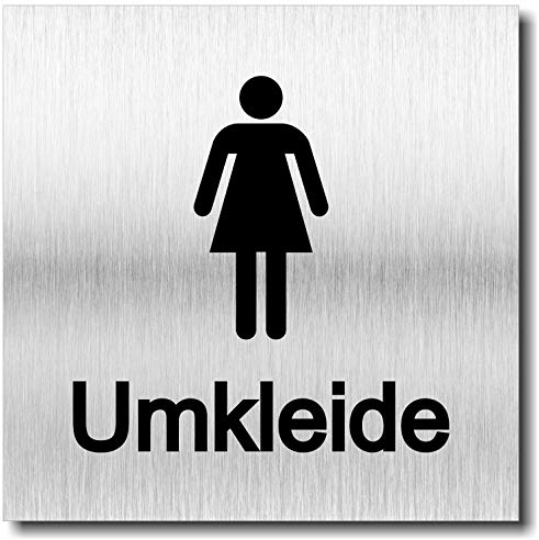 Türschild Damen Umkleide Schild UV Druck 12 x 12cm - 3mm Aluverbund - Made in Germany - Art.Nr. 2013