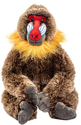 Uni-Toys - Mandrill mit Klettverschluss an den Händen - 29 cm (Höhe) - Plüsch-Affe - Plüschtier, Kuscheltier