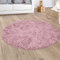 Paco Home Tappeto Salotto Pelo Lungo Tappeto Pelliccia Finta Morbido Pelliccia Finta Shaggy Pelo Lungo Moderno Rosa Rosa Antico, Dimensione:80 cm tondo