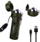 Winddichtes Elektrisches Feuerzeug Mit LED-Taschenlampe, Doppelt Gebogen, Wiederaufladbar USB, Plasma-Feuerzeugs Mit Schlüsselband (Camouflage)