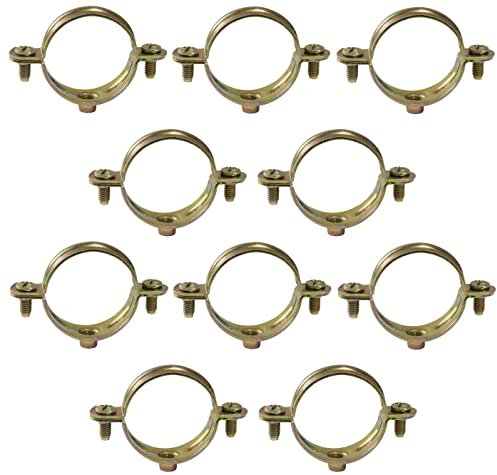 AERZETIX - C60434 - Set mit 10 Schellen stützen einfache befestigung Ø35mm - befestigung rohrwand kupfer klemmung sanitär schraublasche - sanitärheizung - aus stahl