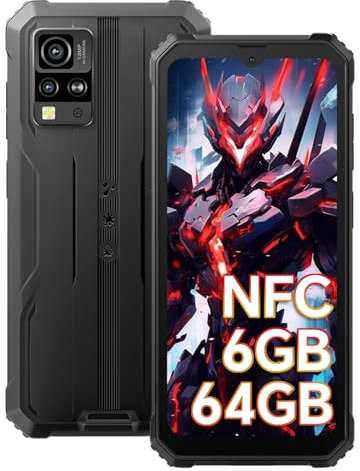 Blackview BV4800 (NFC) 6GB RAM+64GB ROM/1TB Rugged Smartphone 2024, 6,56 HD+ Corning Gorilla Glass 3, 5180mAh Batteria, 13MP+5MP, Telefono Indistruttibile Fingerprint/Face ID/OTG/GPS/4G Dual SIM
