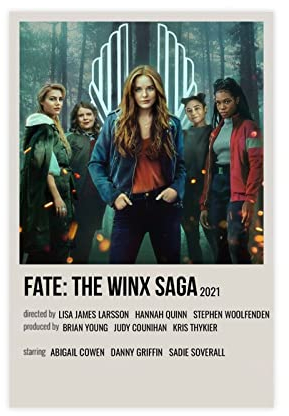 THEGIS Filmschicksal The Winx Saga Leinwand-Poster, Wandkunst, Dekordruck, Bild, Gemälde für Wohnzimmer, Schlafzimmer, Dekoration, ungerahmt, 60 x 90 cm