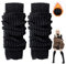 lankai Warme Stulpen Damen Mit Wolle, Hohe Fußlose Kniestrümpfe, Weiche Winter Stulpen Damen In Zopfmuster, Stulpen Damen Aus Baumwolle, Warme Winter-Stiefelmanschetten, 65cm(Schwarz)