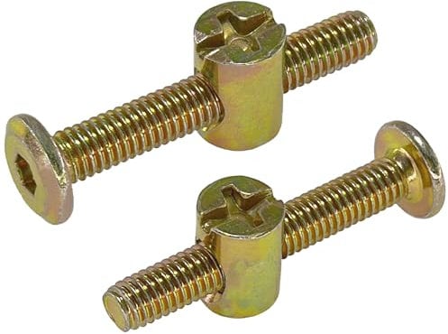 10-Set M6 Furniture Bolt and Nut Kit, Hex Socket Bed Bolts, Screws, and Nuts (40mm)