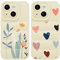 Yoedge 2 Pezzi Puffer Cover per iPhone 14 Plus 6,7, Soft Leggero Morbida TPU Custodia in Silicone Antiurto Antigraffio Protettiva Case con Disegni per Donne per iPhone 14 Plus, Amore Cuore & Fiore