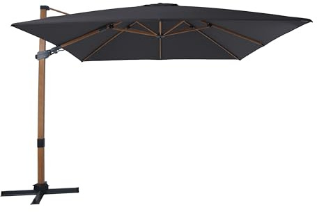 AXI Apollo Premium Ampelschirm Rechteakig 300x300 cm | Sonnenschirm für Garten/Terrasse mit Aluminium Rahmen | Inkl. Kreuzfuß & Schutzhülle | Kippbar & 360° drehbar.