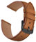 Wanme 22mm Bracelet de Montre en Cuir, Bracelet de Replacement en Dégagement Rapide Homme Femme pour Montre Garmin/Montre Samsung Galaxy/Montre Huawei, Brun