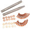Pderlous Paquete de 20 Remaches y Rebabas de Cobre (14 Mm y 19 Mm) con 2 Herramientas de Remache Perforador para Cinturones, Bolsos, Collares, en