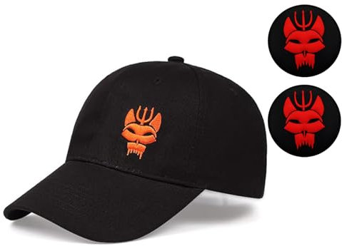 YUSENGMOO Schwarze Seal Team Six Baseballmütze Flexible Fit Tactical Seals Hut+Aufnäher (2,L)