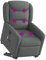 vidaXL Elektrischer Massagesessel mit Aufstehhilfe Dunkelgrau Stoff, Relaxsessel, Sessel mit Aufstehhilfe, Massagestuhl, Sessel