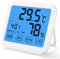 Yardwe Hygrometer Digitaler Temperatur- und Feuchtigkeitsmonitor für Den Innenbereich Hochpräziser Tragbarer Touchscreen für Zuhause Büro