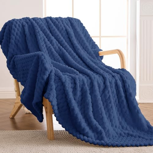 Vielit Kuscheldecke Flauschig 150x200 cm – Ultraweiche Fleecedecke für Couch & Sofa, Warme Wohn- & Kuscheldecke, Leichte Sofadecke, Gemütliche Couchdecke, Atmungsaktiv & Pflegeleicht Decke Navy