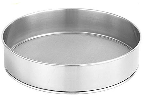 Setaccio per farina, setaccio per farina, in acciaio inox, setaccio a rete per polvere, con maglia fine, 30 cm