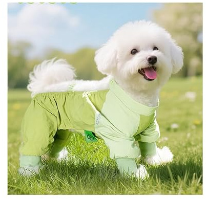CHENYEXI Hund Overall, wasserdichte Hundeschutzjacke, Vierbeinige Hundebekleidung für Outdoor & Picknick, Schmutzfeste & Insektenabweisende Hundesweater