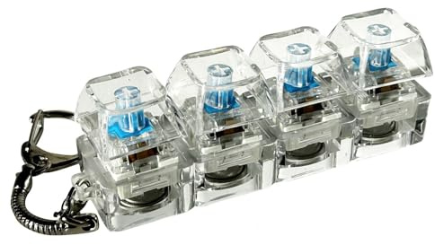 Tastatur Schlüsselanhänger Fidget Tastatur Clicker Stressabbau Spielzeug, Tastatur Fidget Toys für Erwachsene (Mit Licht)