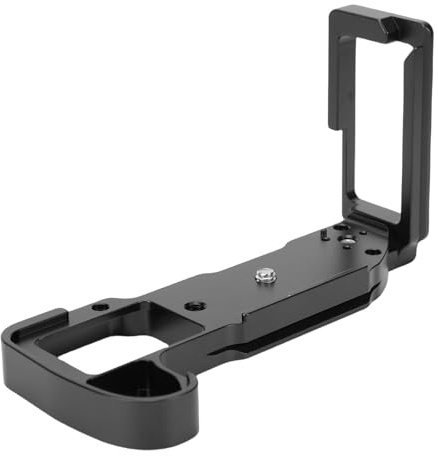 Jectse Schnellwechsel-L-Platte für X-H1-Kamera, DSLR-Kamera L-Halterung für Stativkopf, Vertikale QR-Platte mit 1/4 Zoll Schraubenloch für X-H1-Kamerazubehör (Black)