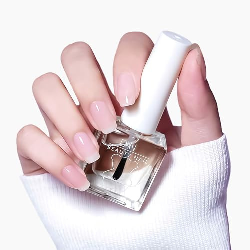 2-in-1 Clear Nail Polish, Quick Dry Top Coat & Base Coat For Glossy & Long-Lasting Nails,Mild Ingredients, Water-Based Formula