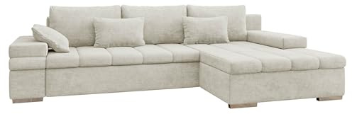 Mirjan24 Ecksofa Bangkok, Eckcouch mit Schlaffunktion und Bettkasten, Ecksofa für Wohnzimmer Gästezimmer Couch L-Form Wohnlandschaft (Lumo 55, Ecksofa Rechts)