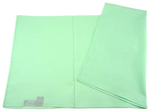 TigerTie Damen Nickituch Halstuch in mint einfarbig Uni - Tuchgröße 60 x 60 cm - 100% Baumwolle