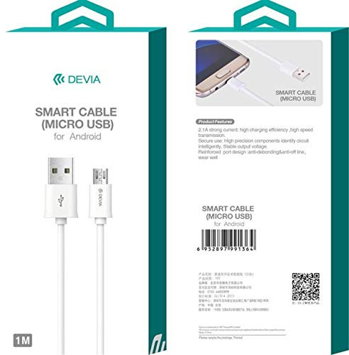 Câble USB vers Micro USB, 1m, Blanc