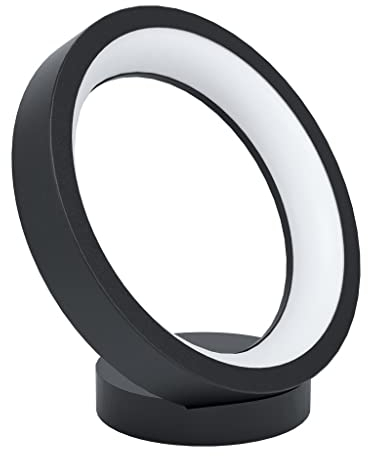 EGLO connect LED Tischlampe Marghera-C, 1 flammige Tischleuchte, Nachttischlampe aus Stahl und Kunststoff in Schwarz, Weiß, Farbtemperaturwechsel (warm, neutral, kalt), RGB, dimmbar