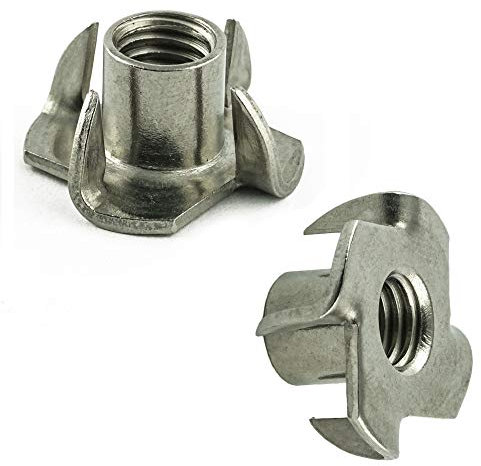 M10 (10 Stück) Einschlagmuttern mit Gewinde für Holz - Edelstahl VA A2 V2A - Schlag-muttern rostfrei | AGBERG