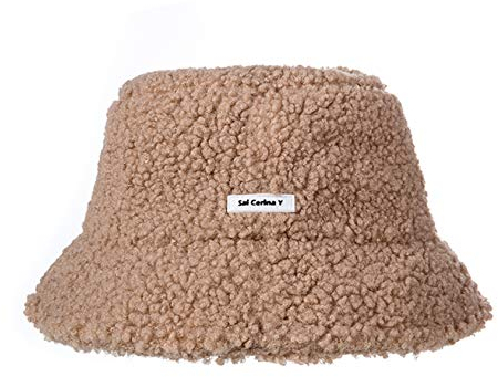 ITODA Winterhut Damen Fischerhut Winter Strickmütze Mädchen Wintermütze Warm Eimerhut Winddicht Damenhut Strick Wollmütze Weich Freizeithut Einfarbig Damenmütze Plüsch Fischermütze Outdoor Freizeit