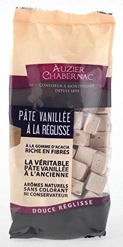 AUZIER CHABERNAC Pâte vanillée à la réglisse - Recette identique depuis 1923 - Confiserie de Tradition : (Sac 250g : Lot de 1.)