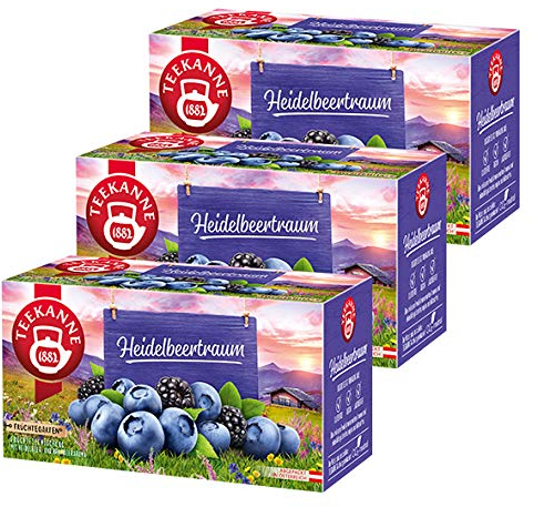 Teekanne Heidelbeertraum - 3er Pack Fruchttee, Normal, 1.5 kg