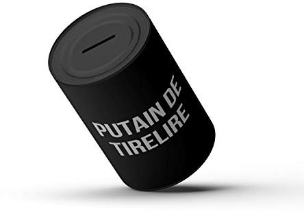 FISURA - Tirelire Originale pour Adultes avec Le Message p*Tain de Tirelire. Grande Tirelire à casser. Dimensions : 13 x 20 centimètres.