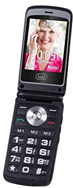 Trevi FLEX PLUS 65 Telefono per Anziani Tasti Grandi, Grande Display LCD 2.8, Cellulare per Anziani con Funzione SOS, Base di Ricarica, 8 Numeri Memorizzabili, Ripetizione Vocale dei Numeri Digitati
