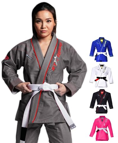 Starpro Ronin BJJ Gi 355 Gramm - Power Baumwollmischung - Weiß und Schwarz - Preshrunk Professional Martial Arts Kimono für Training und Wettkampf - Männer & Frauen