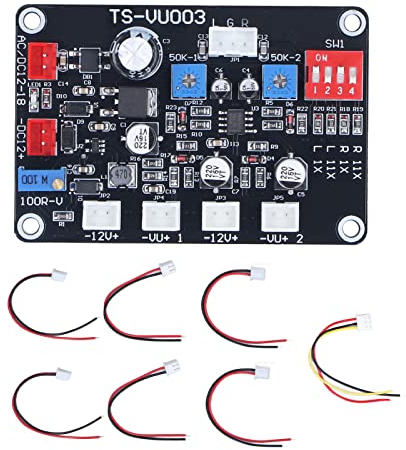 Hilitand TS VU003 VU-Meter-Treiberplatine, Einstellbares VU-Meter-Treiberpanel, Hintergrundbeleuchtung, Treibermodul, Pegelmesser-Treibermodul, DB-Leistungsverstärker, 100 MA