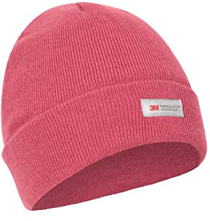 Mountain Warehouse Kids Thinsulate Knitted Beanie - Warm & Cosy, Boys & Girls Hat - Best for Autumn Winter, Walks & Outdoors Pink L