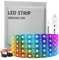 CUQI WS2812B LED Streifen, Individuell Adressierbar 5050 SMD 256 RGBIC LED Stripe für DIY-Design und Heimdekoration(Schwarz, 300LEDs/5M)
